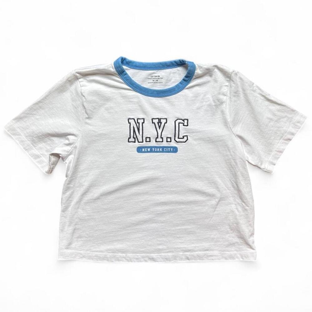 Cotton On White Cropped T-Shirt N